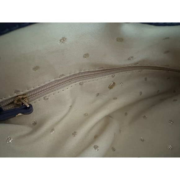 Kate Spade New York Striped Handbag Navy Red & Cream -Canvas & Leather Pre-owned - Picture 6 of 7